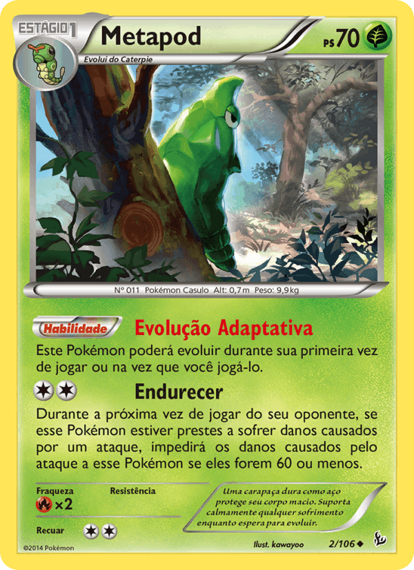 Metapod, carta 2 di Flash de Fogo