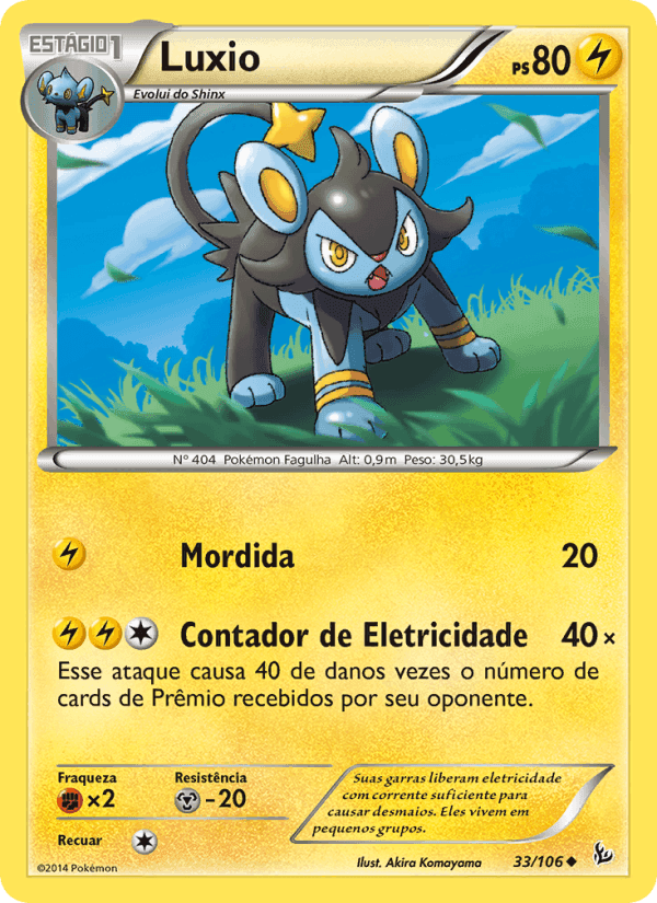 Luxio, carta 33 di Flash de Fogo