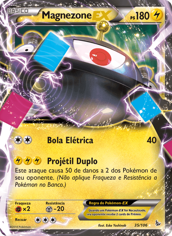 Magnezone EX, carta 35 de Flash de Fogo