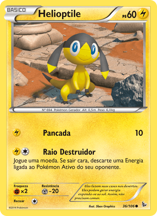 Helioptile, carta 36 de Flash de Fogo