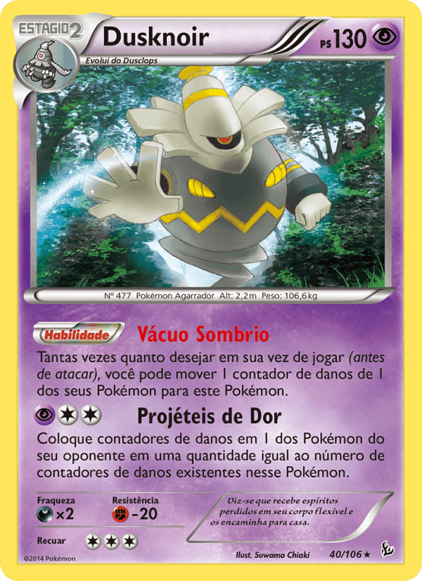 Dusknoir, carta 40 de Flash de Fogo