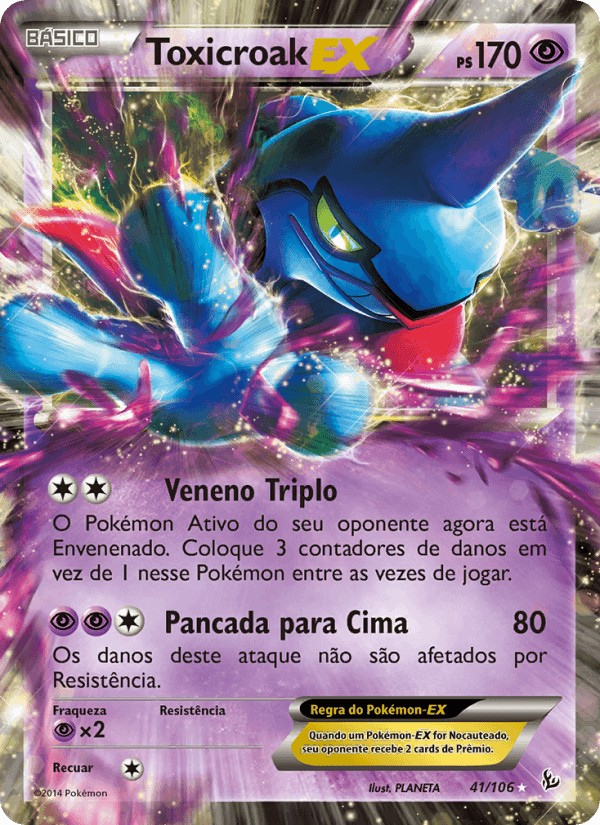 Toxicroak EX, carta 41 di Flash de Fogo