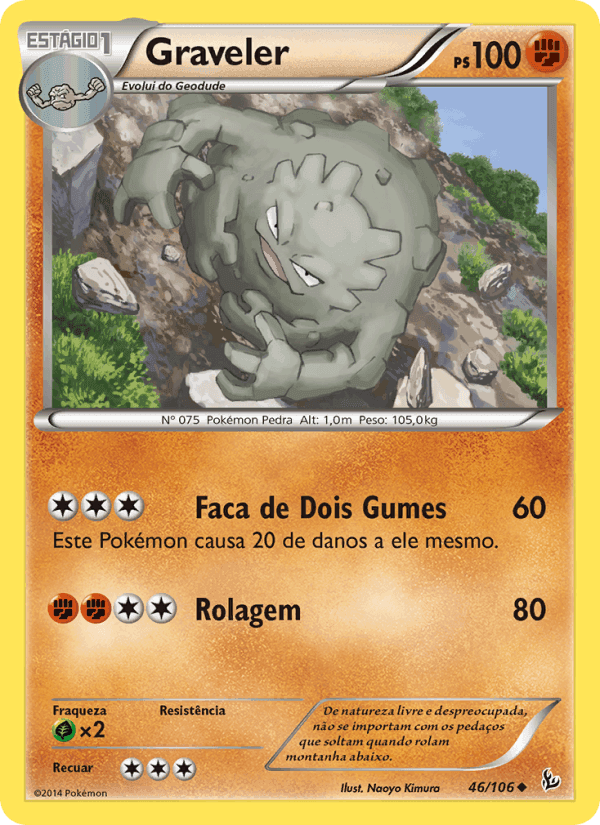 Graveler, carta 46 di Flash de Fogo