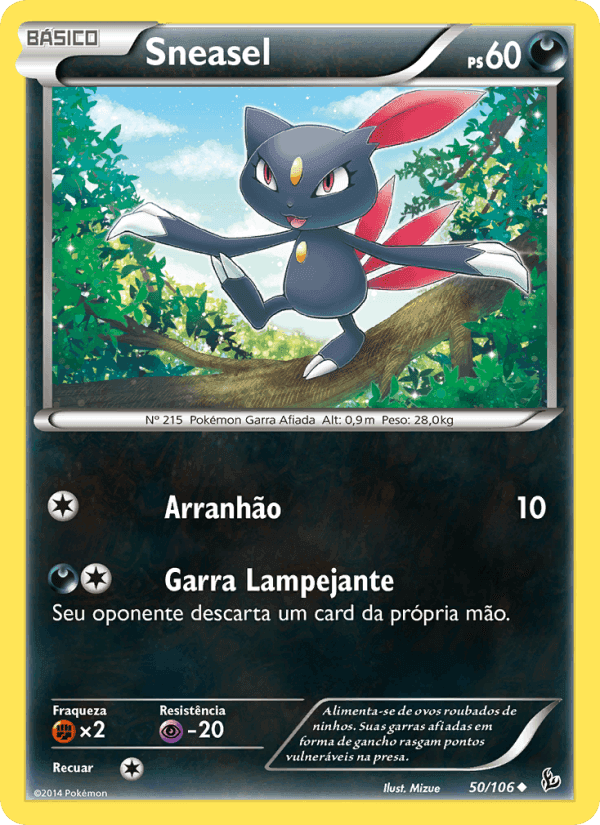 Sneasel, carta 50 de Flash de Fogo