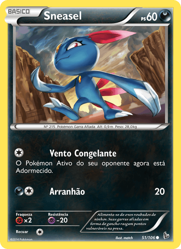 Sneasel, carta 51 de Flash de Fogo