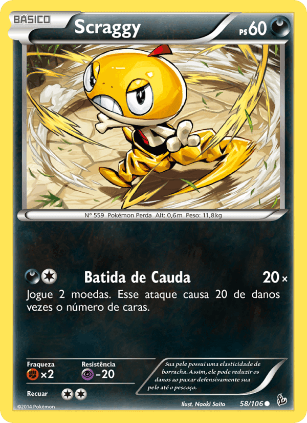 Scraggy, carta 58 de Flash de Fogo
