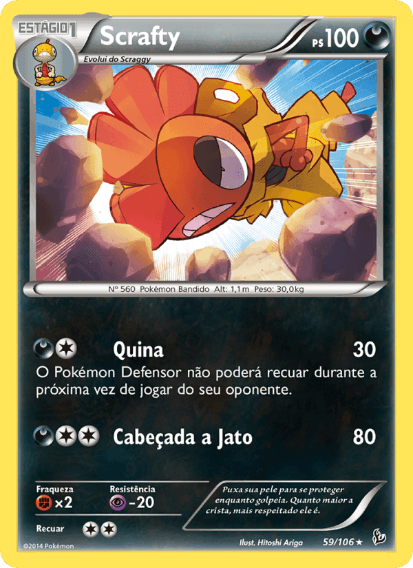 Scrafty, carta 59 de Flash de Fogo