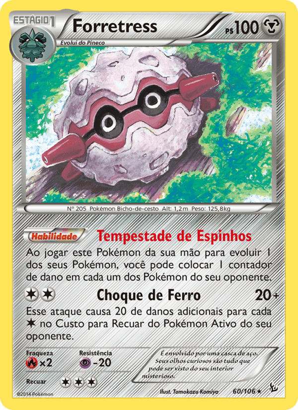Forretress, carta 60 de Flash de Fogo