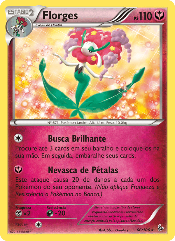Florges, carta 66 di Flash de Fogo