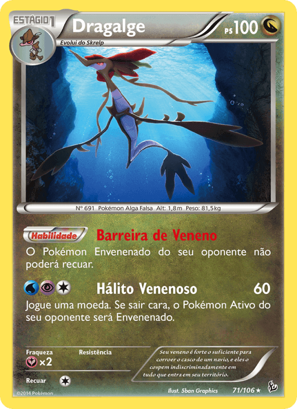 Dragalge, carta 71 de Flash de Fogo