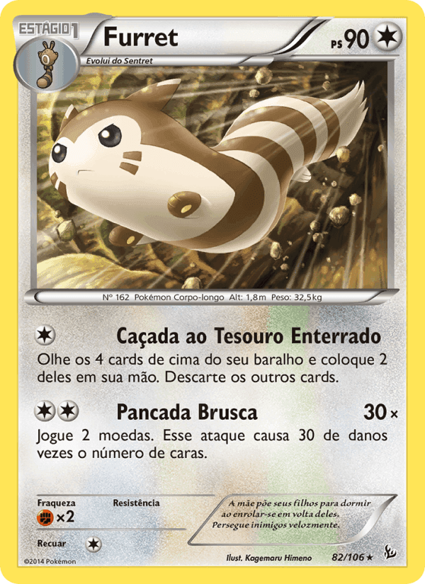 Furret, carta 82 de Flash de Fogo