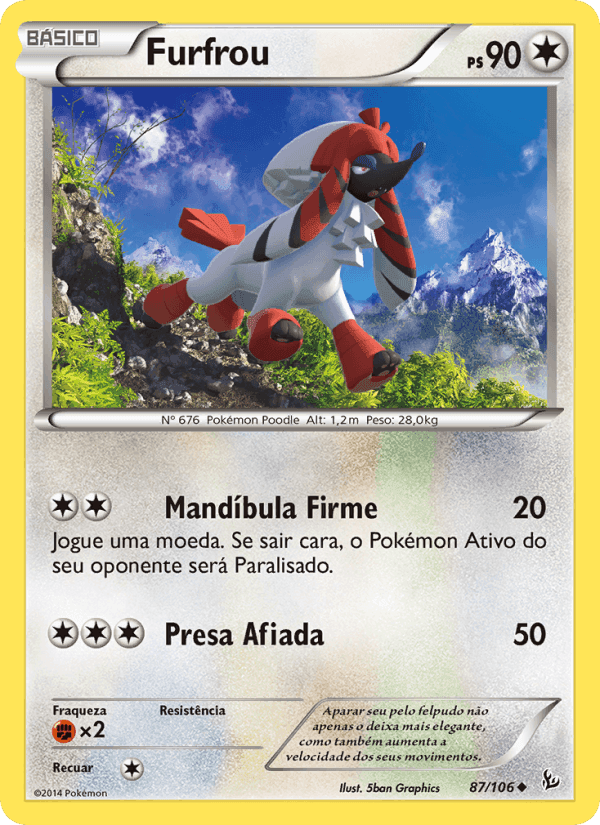 Furfrou, card 87 from Flash de Fogo