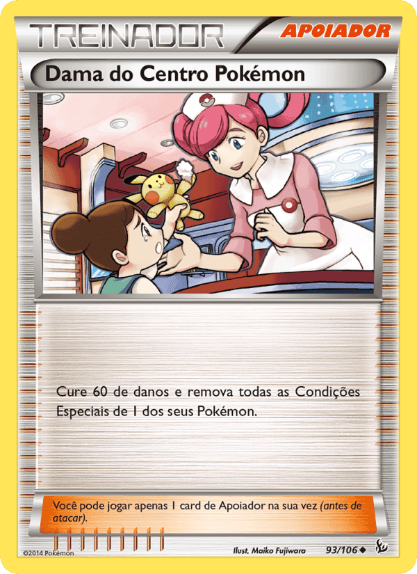 Dama do Centro Pokémon, carta 93 de Flash de Fogo