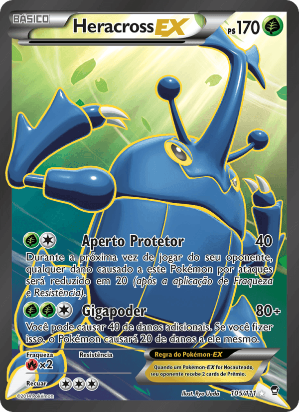 Heracross EX, carta 105 de Punhos Furiosos