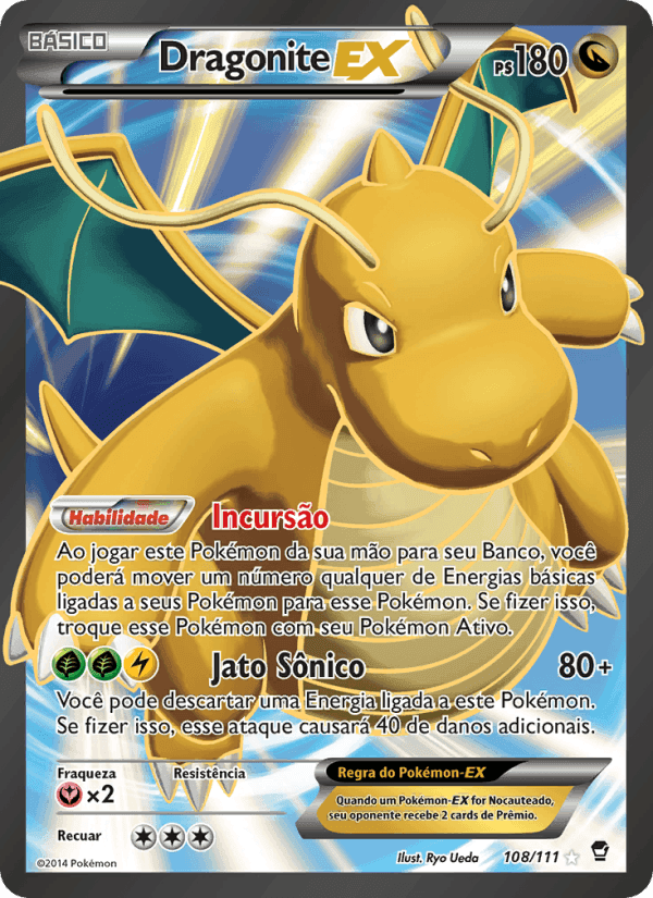 Dragonite EX, card 108 from Punhos Furiosos