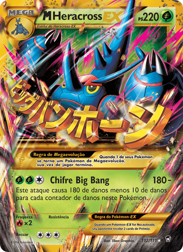 M-Heracross EX, card 112 from Punhos Furiosos