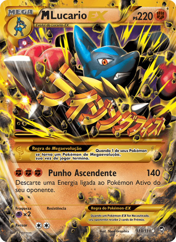 M-Lucario EX, carta 113 de Punhos Furiosos