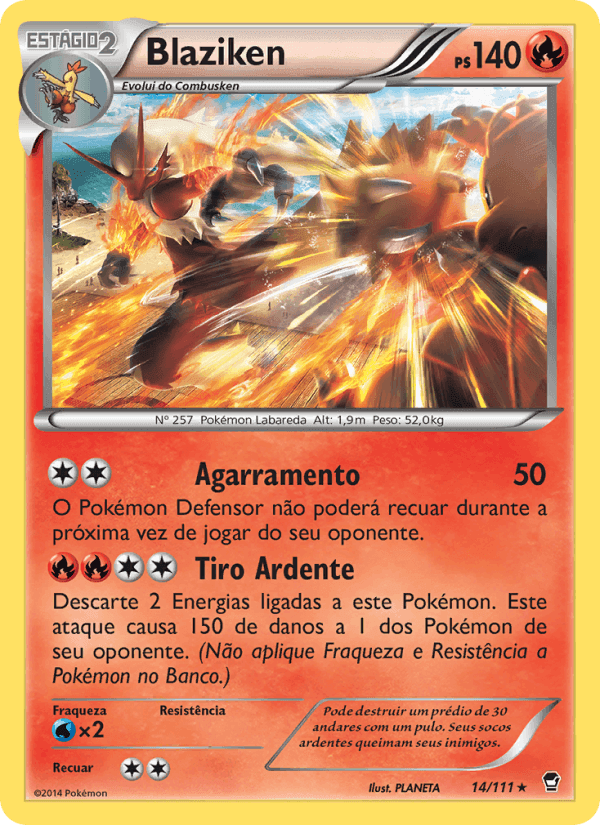 Blaziken, carta 14 de Punhos Furiosos
