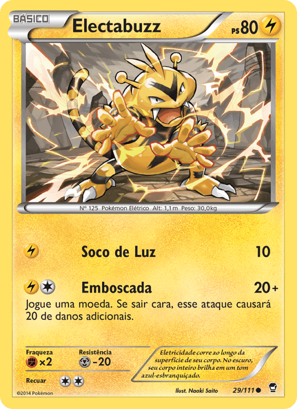 Electabuzz, card 29 from Punhos Furiosos