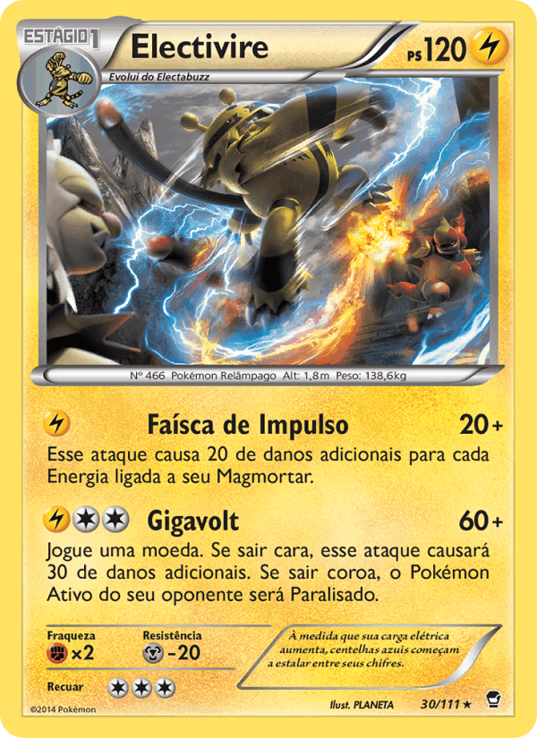 Electivire, carta 30 di Punhos Furiosos
