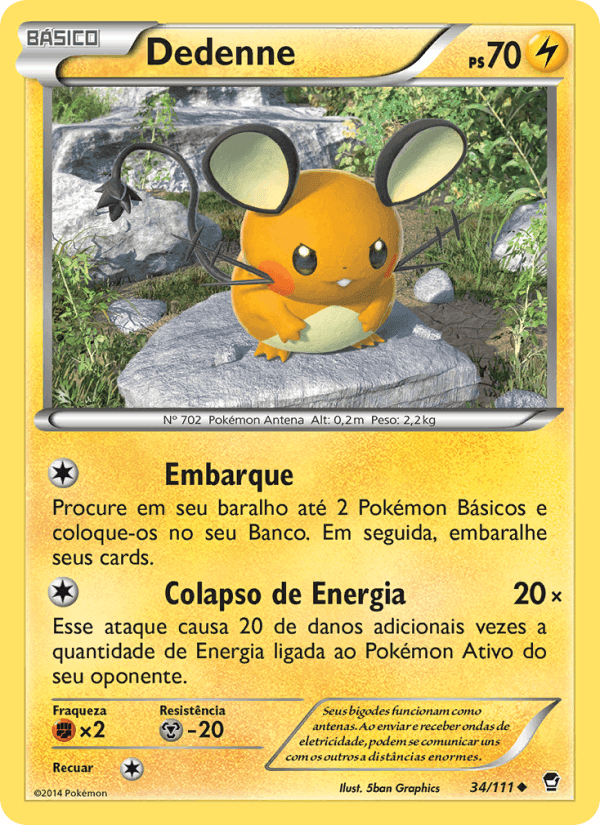 Dedenne, carta 34 de Punhos Furiosos