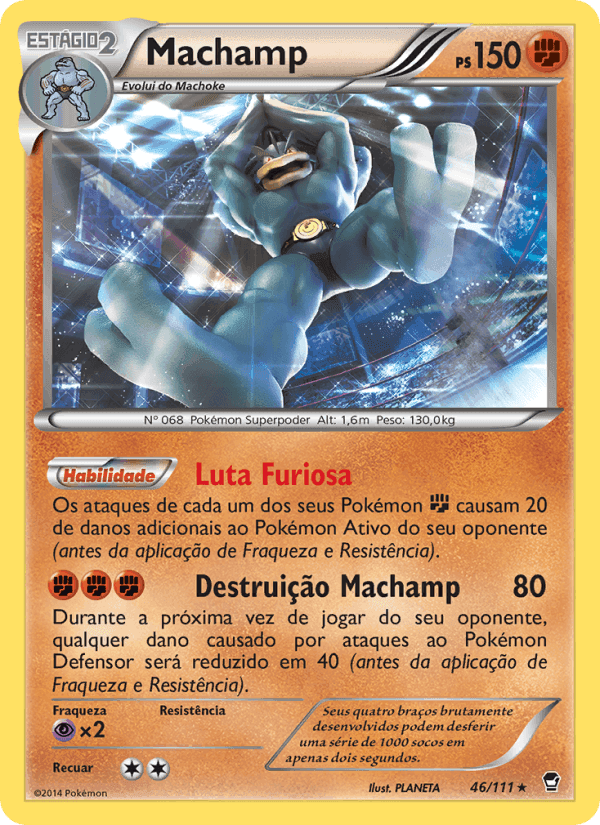 Machamp, carta 46 de Punhos Furiosos