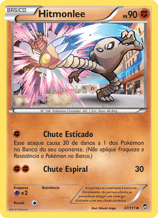Hitmonlee, carta 47 di Punhos Furiosos