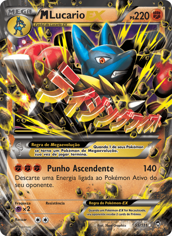 M-Lucario EX, carta 55 de Punhos Furiosos