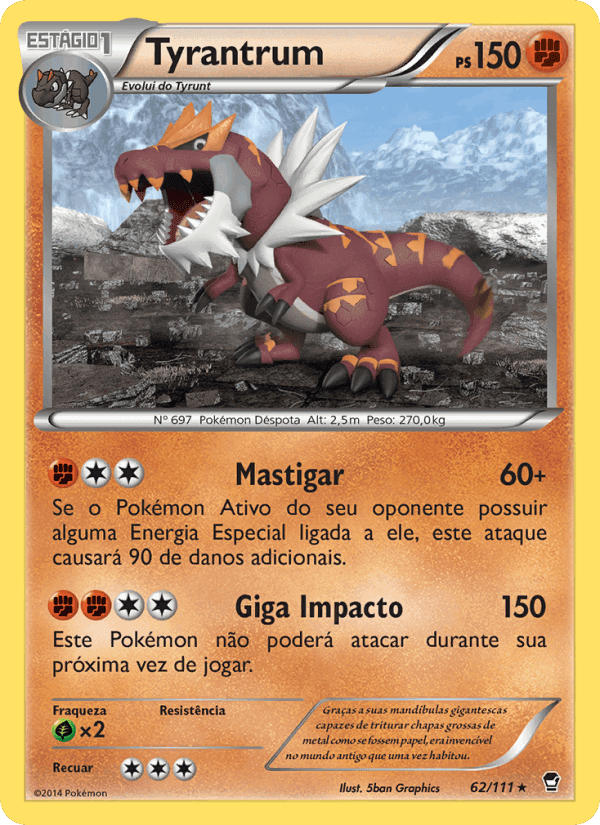 Tyrantrum, carta 62 de Punhos Furiosos