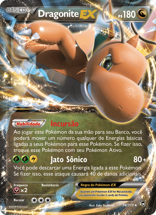 Dragonite EX, card 74 from Punhos Furiosos