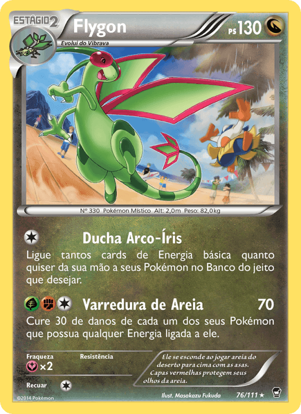 Flygon, card 76 from Punhos Furiosos