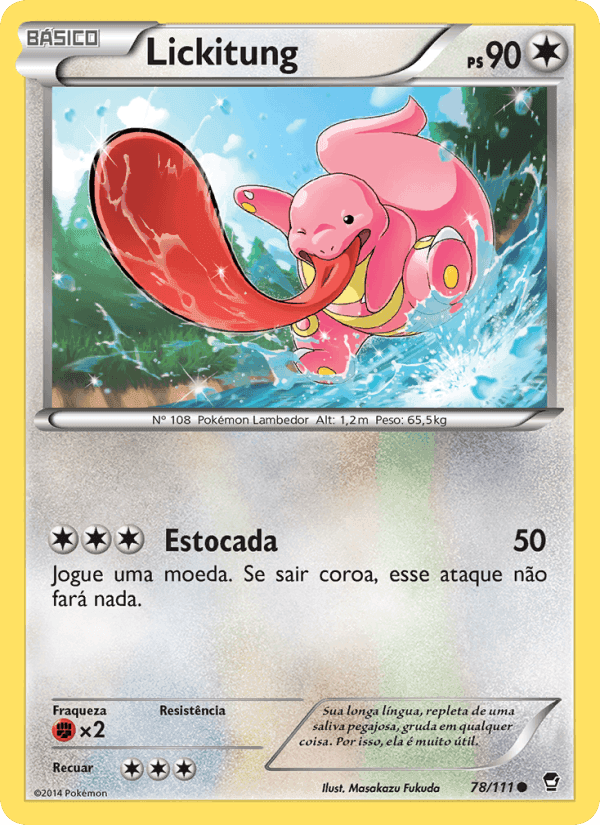 Lickitung, card 78 from Punhos Furiosos