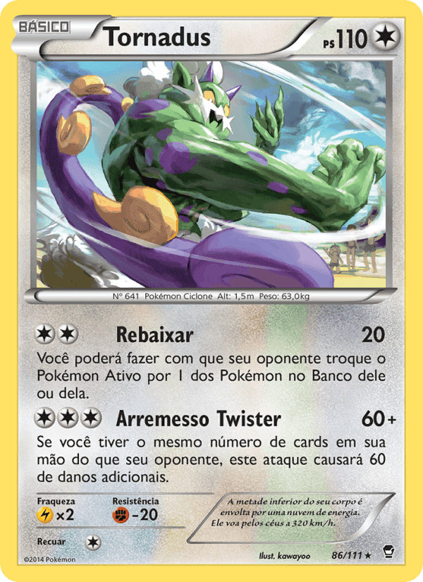 Tornadus, card 86 from Punhos Furiosos