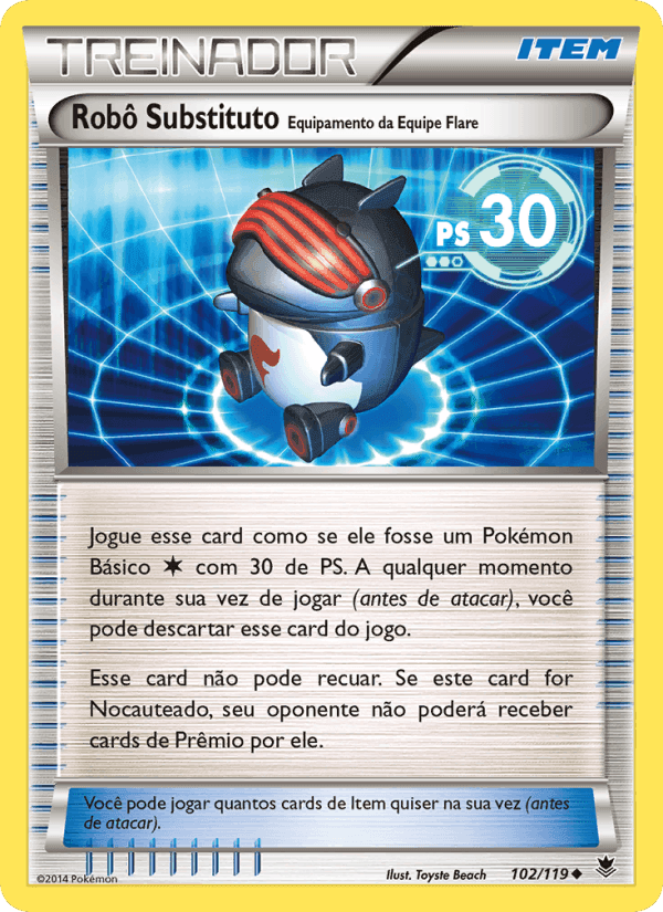 Robô Substituto – Equipamento da Equipe Flare, carta 102 de Força Fantasma