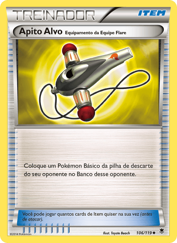 Apito Alvo – Equipamento da Equipe Flare, carta 106 de Força Fantasma