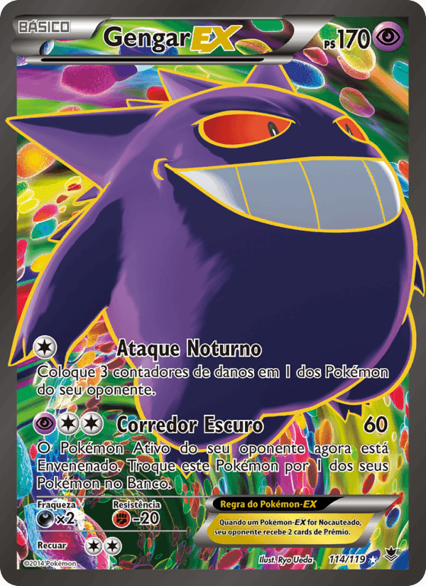 Gengar EX, card 114 from Força Fantasma