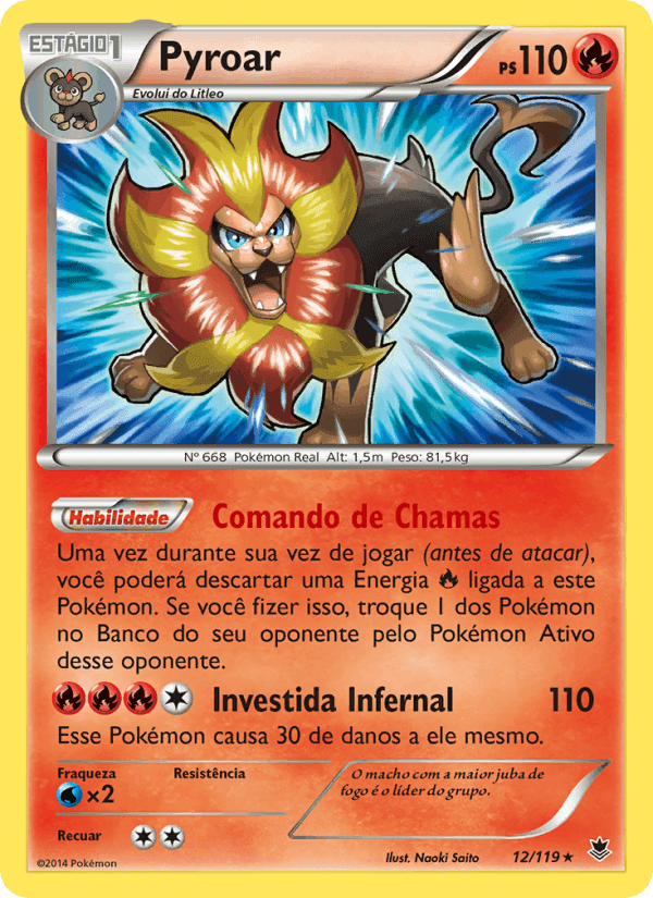 Pyroar, carte 12 de Força Fantasma