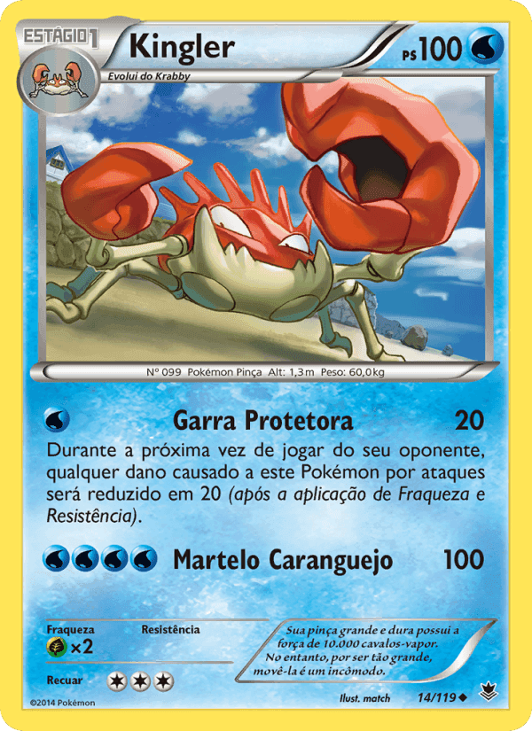 Kingler, carte 14 de Força Fantasma