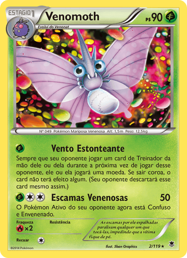 Venomoth, carta 2 di Força Fantasma