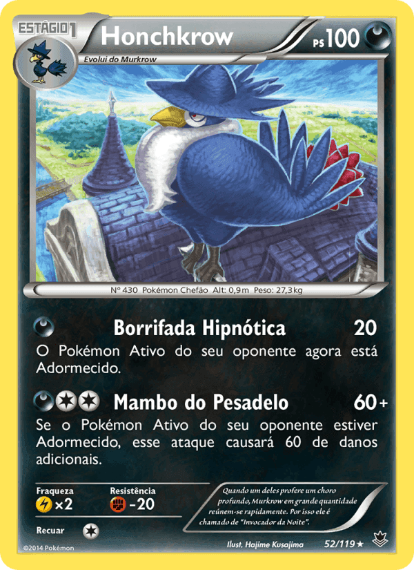 Honchkrow, carta 52 di Força Fantasma