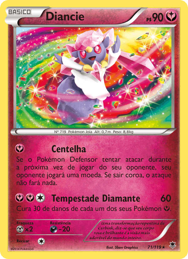 Diancie, carta 71 de Força Fantasma