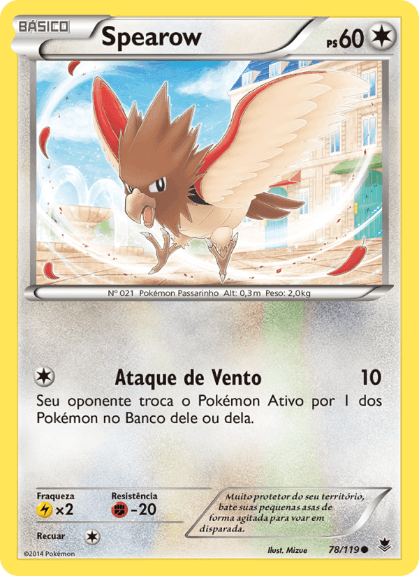 Spearow, card 78 from Força Fantasma
