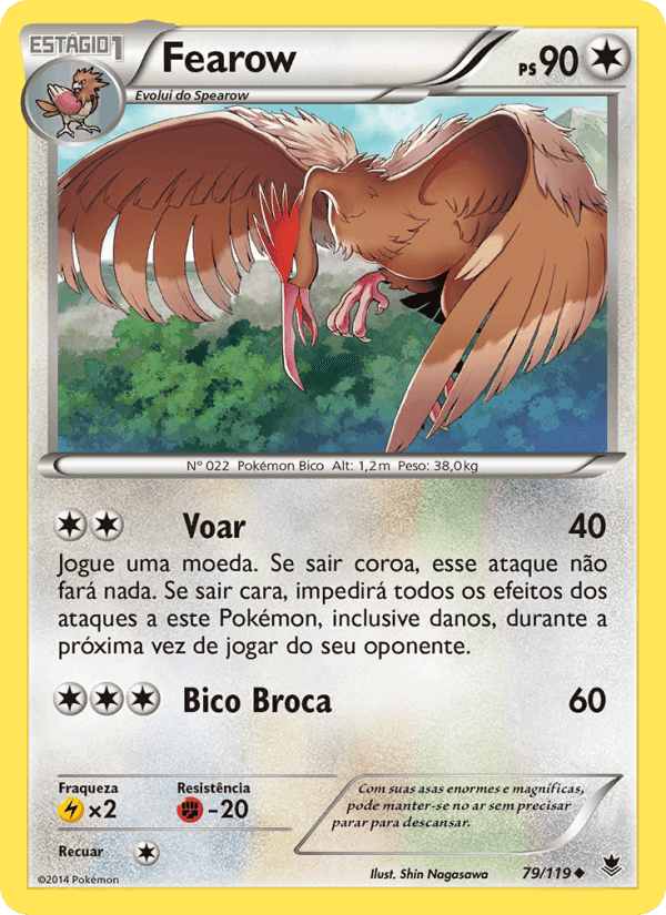 Fearow, card 79 from Força Fantasma