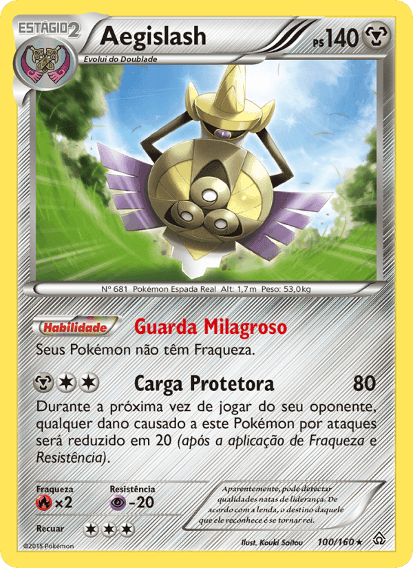 Aegislash, carta 100 de Conflito Primitivo