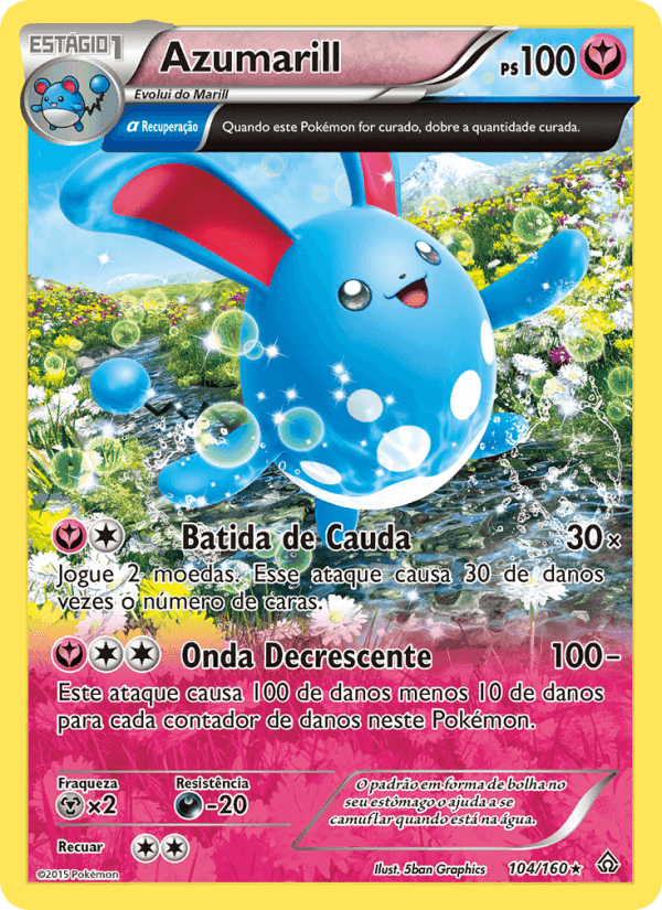 Azumarill, carta 104 de Conflito Primitivo