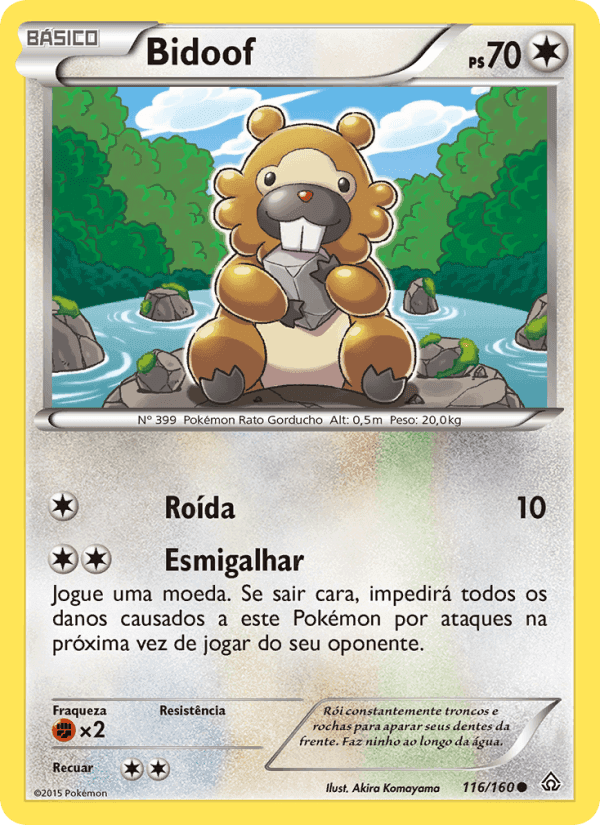 Bidoof, card 116 from Conflito Primitivo