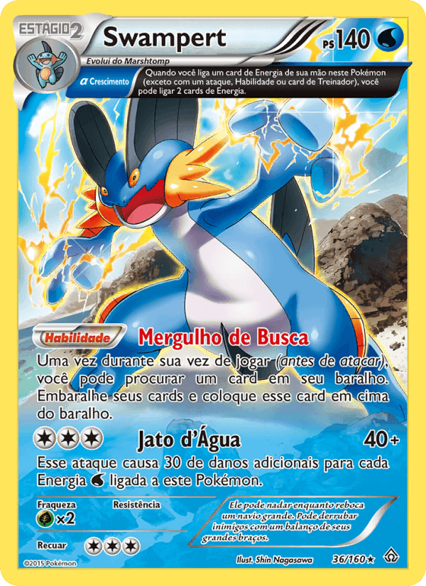 Swampert, carta 36 de Conflito Primitivo
