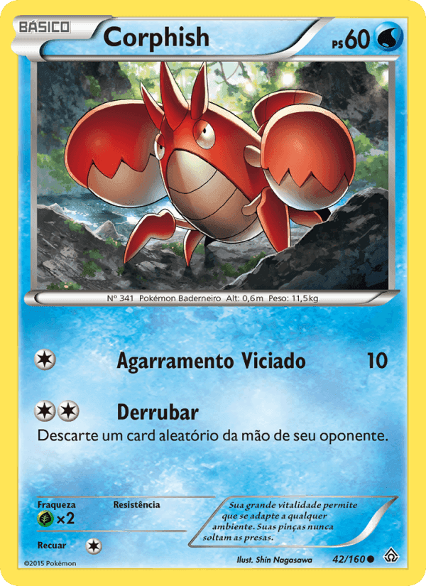 Corphish, carta 42 de Conflito Primitivo