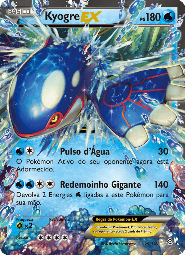 Kyogre EX, carta 54 de Conflito Primitivo