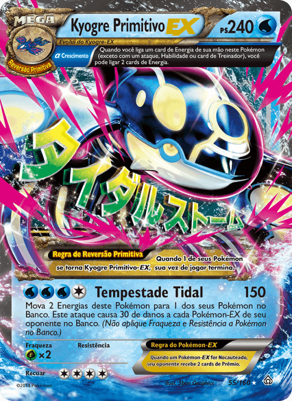 Kyogre PrimitivoEX, carta 55 de Conflito Primitivo